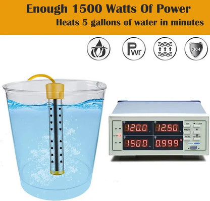 Portable Electric Water Heater with Safety Guard and Insulated Grip, 220V Kit