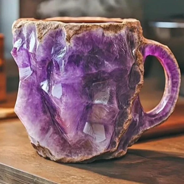 Geometric Coffee Mug with Faceted Design – Heat Resistant Crystal Look