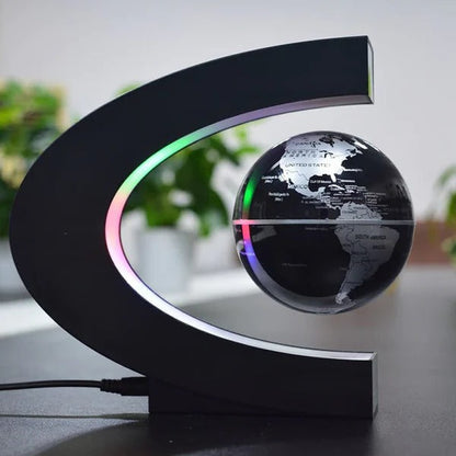 LED Illuminated Rotating Magnetic Levitation Globe Display