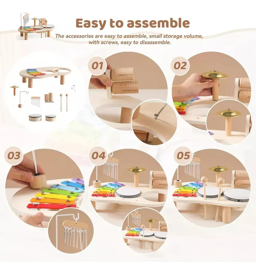 Musical Adventure Kit with Xylophone and Drums for Little Ones