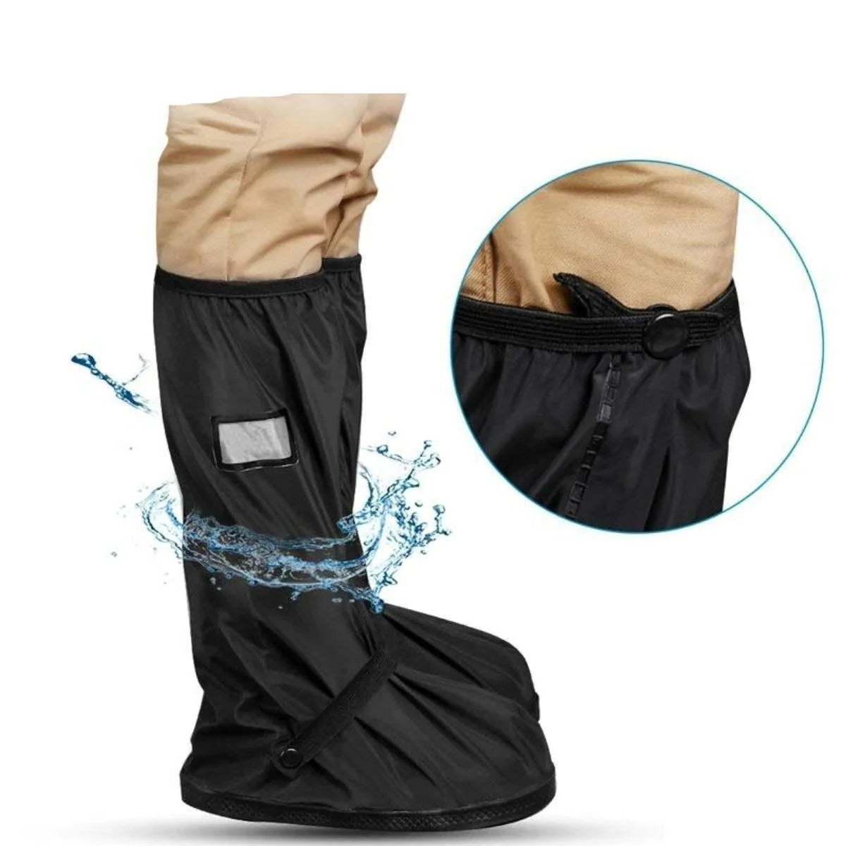 Reusable Waterproof Shoe Covers for Rain and Mud, Anti-Slip, Sizes S to XL