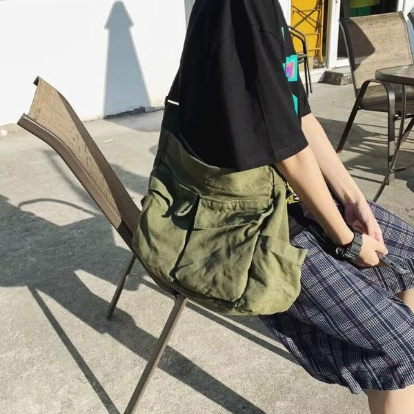 Large Crossbody Messenger Bag for Women - Adjustable Strap, Laptop Fit
