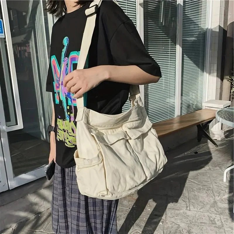 Large Crossbody Messenger Bag for Women - Adjustable Strap, Laptop Fit