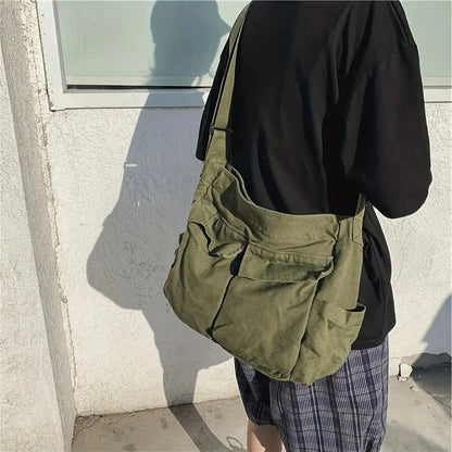 Large Crossbody Messenger Bag for Women - Adjustable Strap, Laptop Fit