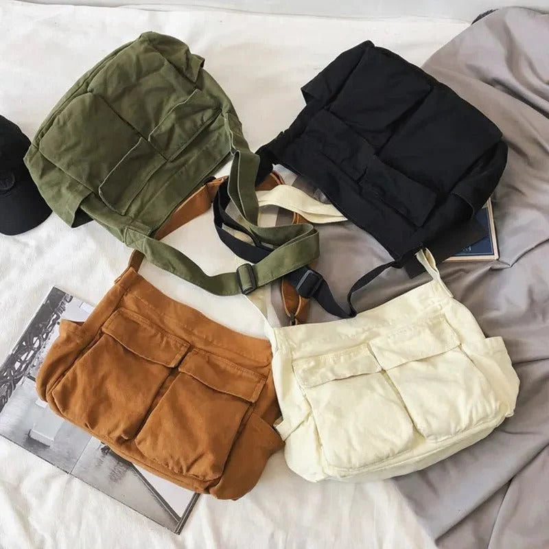 Large Crossbody Messenger Bag for Women - Adjustable Strap, Laptop Fit