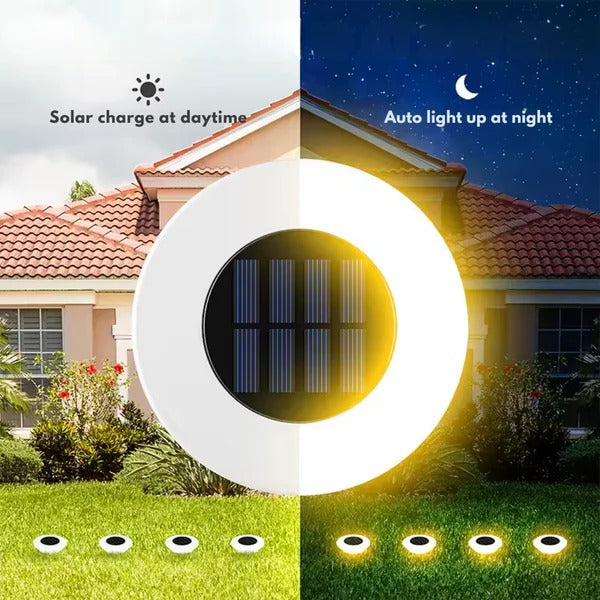 Set of 4 Solar Garden Lights with Automatic Dusk Sensor