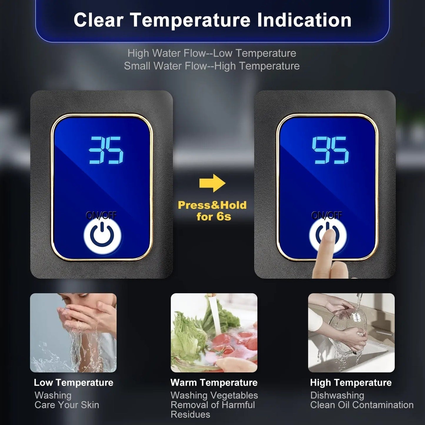 QuickHeat Instant Water Dispenser with Smart Sensor Control