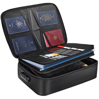 Fire-Resistant Waterproof Safe Bag for Documents and Cash, 2000°F, 3 Compartments, 14.17 x 10.63 in