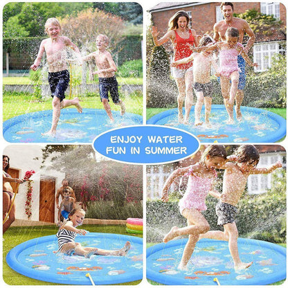 68-Inch Water Play Mat with Adjustable Fountain and Safety Edge