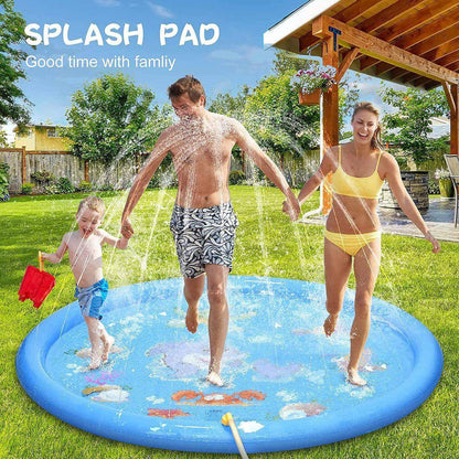 68-Inch Water Play Mat with Adjustable Fountain and Safety Edge