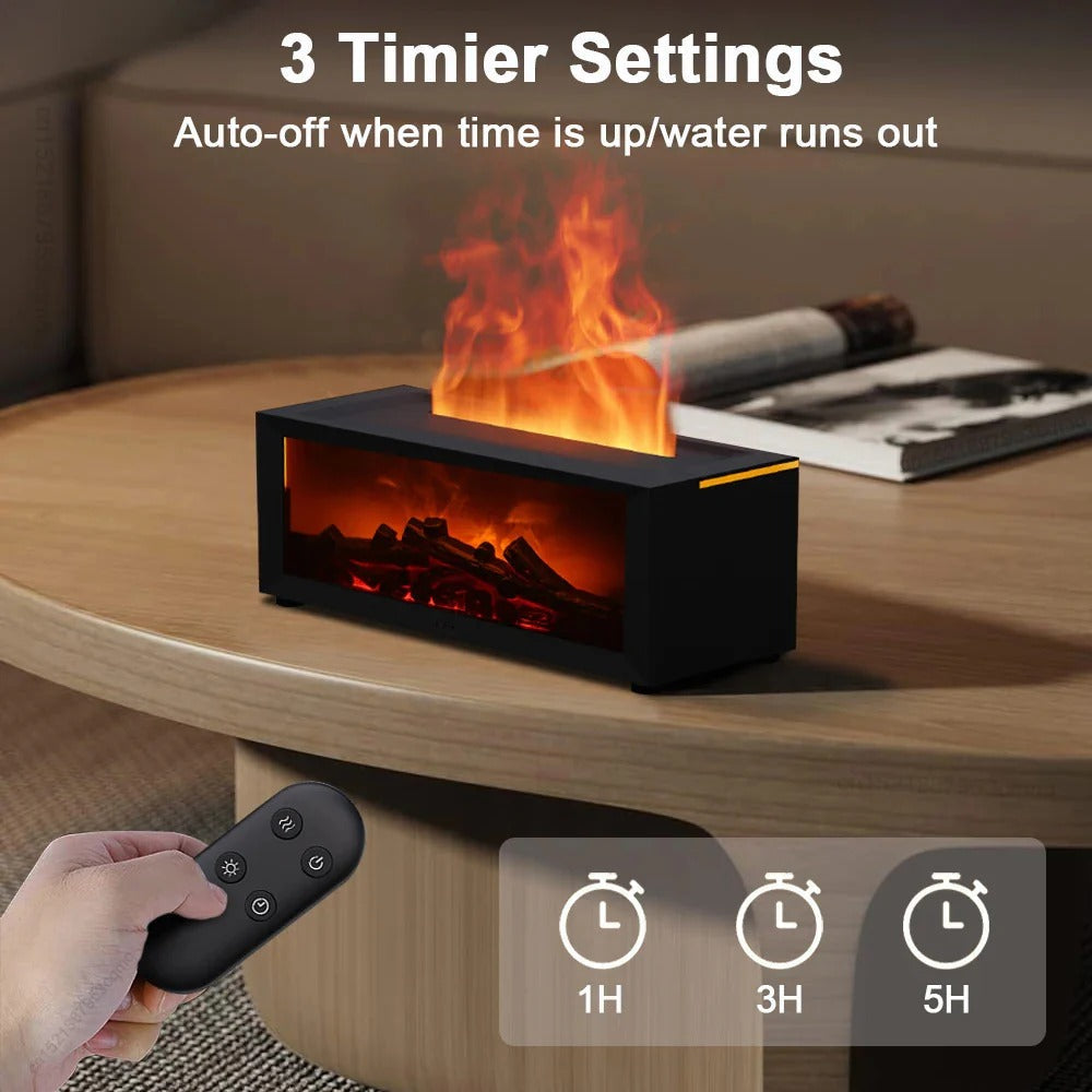 Essential Mist & Aroma Diffuser with Ambient Flame Effect