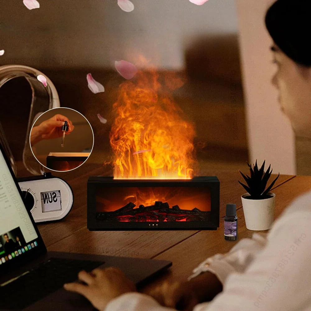 Essential Mist & Aroma Diffuser with Ambient Flame Effect