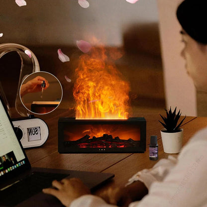 Essential Mist & Aroma Diffuser with Ambient Flame Effect