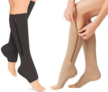 Easy-On Compression Socks with Supportive Calf Design