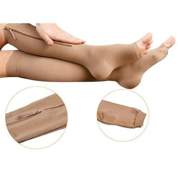 Easy-On Compression Socks with Supportive Calf Design