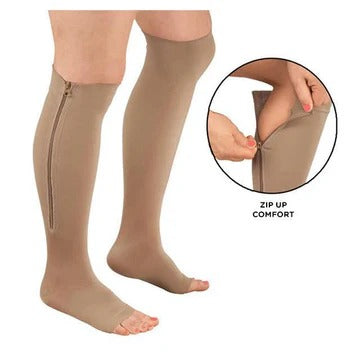 Easy-On Compression Socks with Supportive Calf Design