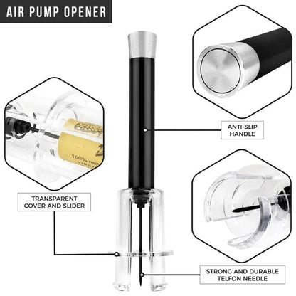 Effortless Wine Opener Kit with Air Pressure Mechanism