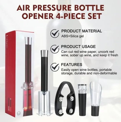Effortless Wine Opener Kit with Air Pressure Mechanism