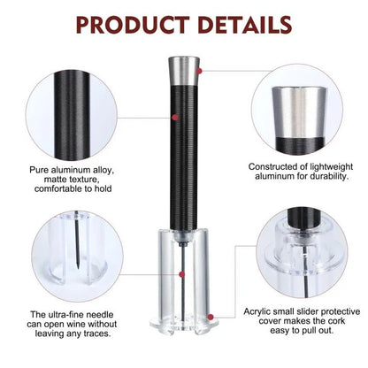 Effortless Wine Opener Kit with Air Pressure Mechanism
