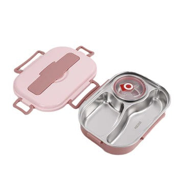 Compact Insulated Lunch Box with Multiple Compartments