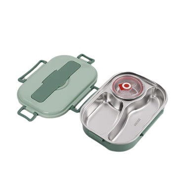 Compact Insulated Lunch Box with Multiple Compartments