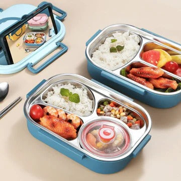 Compact Insulated Lunch Box with Multiple Compartments