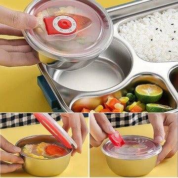 Compact Insulated Lunch Box with Multiple Compartments