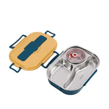 Compact Insulated Lunch Box with Multiple Compartments