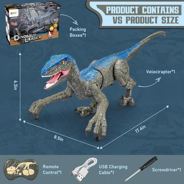 Interactive Dinosaur Toy with Remote Control, Sounds, and Lights