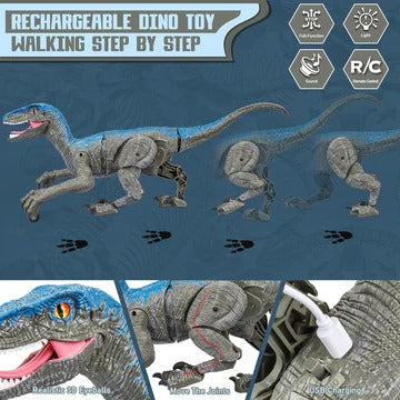 Interactive Dinosaur Toy with Remote Control, Sounds, and Lights