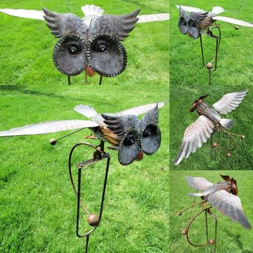 Whimsical Garden Motion Sculpture with Gentle Breeze Activation