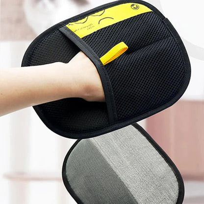 Dual-Sided Pet Grooming Mitts for Effortless Shedding Removal