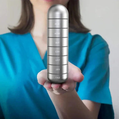 Compact Weekly Pill Organizer for Travel and Everyday Needs