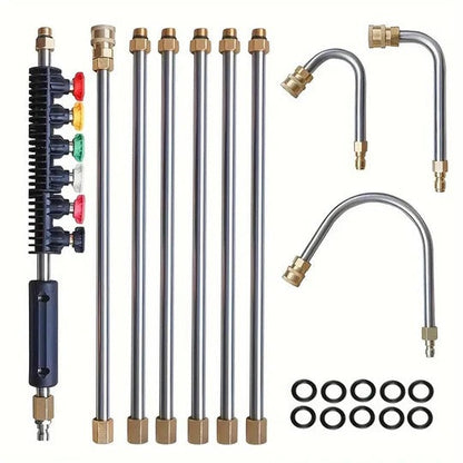 Adjustable High-Reach Pressure Washer Extension Wand Set