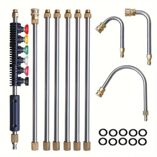Adjustable High-Reach Pressure Washer Extension Wand Set