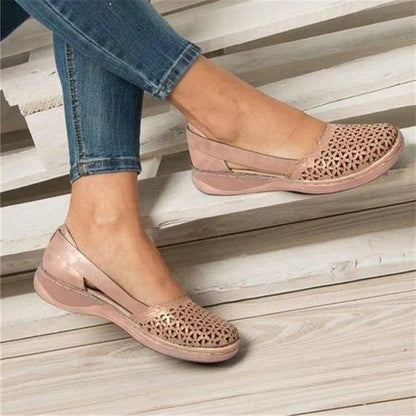 Women’s Comfort Fit Slip-On Flats with Spacious Toe Box
