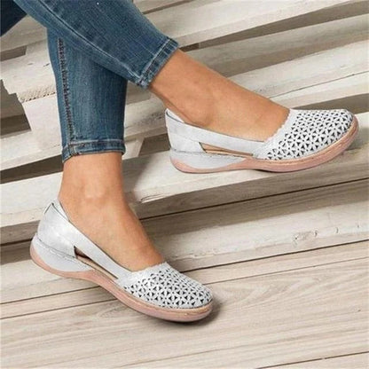 Women’s Comfort Fit Slip-On Flats with Spacious Toe Box