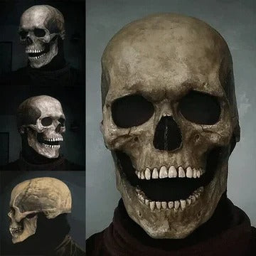 Lifelike Skull Mask with Movable Jaw for Halloween and Cosplay