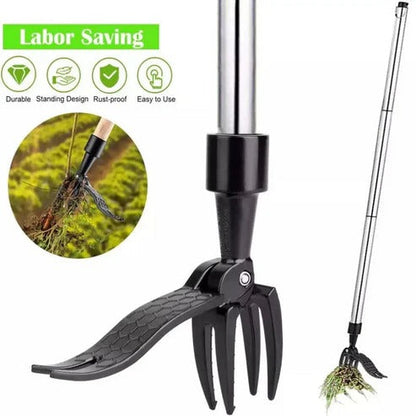 Ergonomic Weed Extraction Tool with Extended Handle