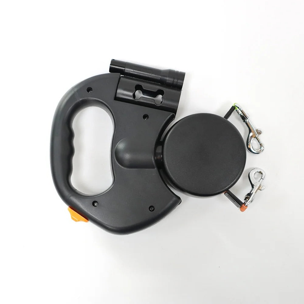 Dual Dog Leash with Safety LED Light and Tangle-Free Design