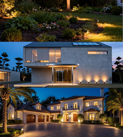10-Pack 12V Outdoor LED Spotlights with Adjustable Heads
