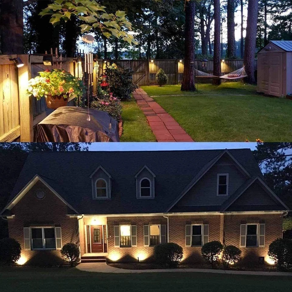 10-Pack 12V Outdoor LED Spotlights with Adjustable Heads