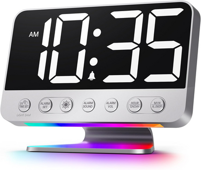 Smart Alarm Clock with Battery Backup & Integrated USB Charger