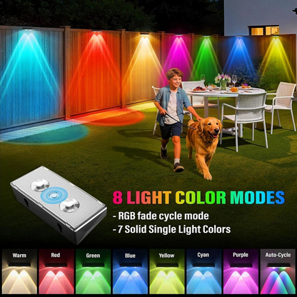 Illuminating Solar Pathway Lights with Color Options – 8-Pack