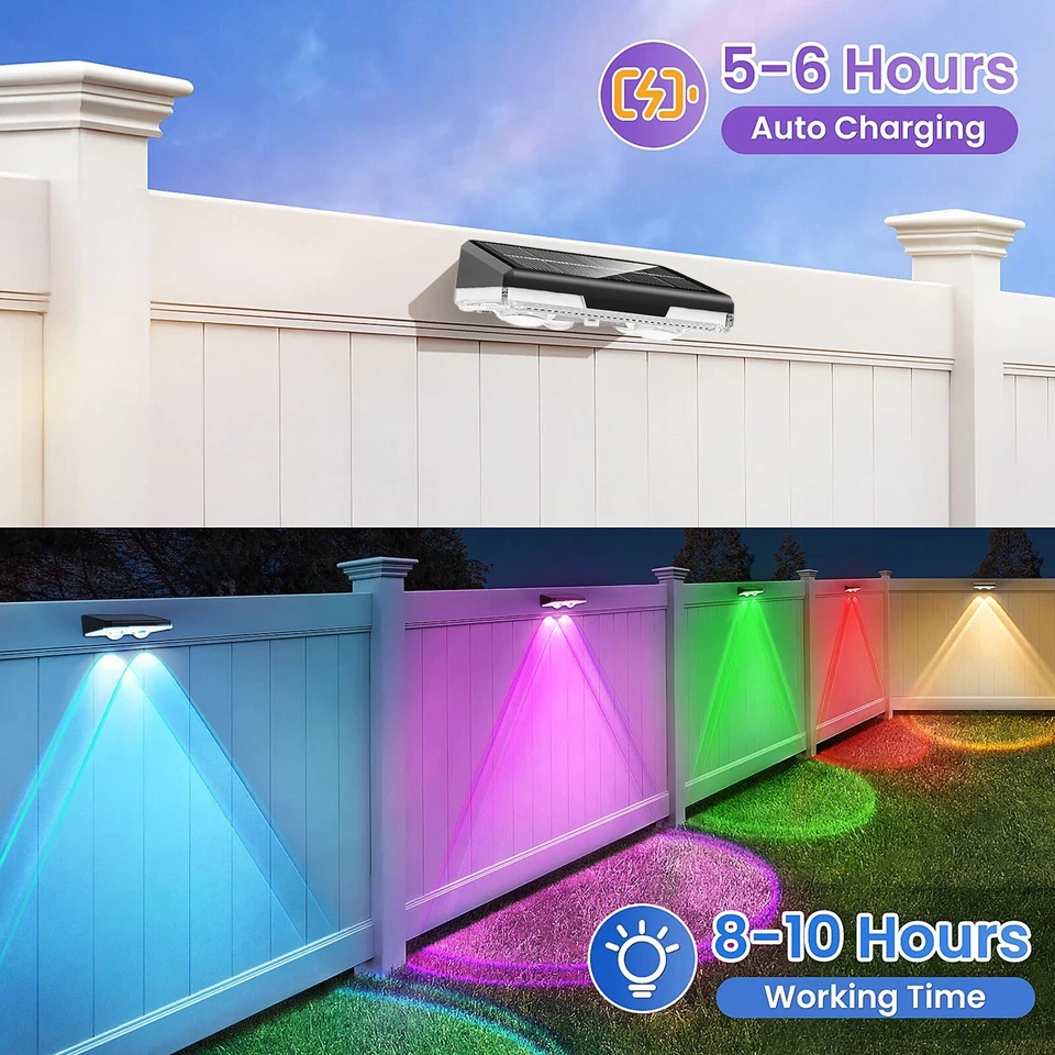 Illuminating Solar Pathway Lights with Color Options – 8-Pack