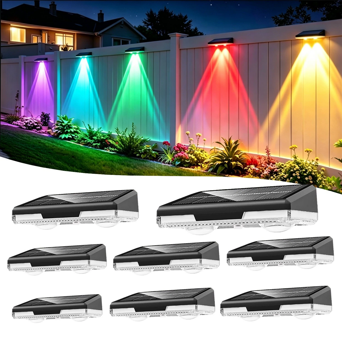 Illuminating Solar Pathway Lights with Color Options – 8-Pack