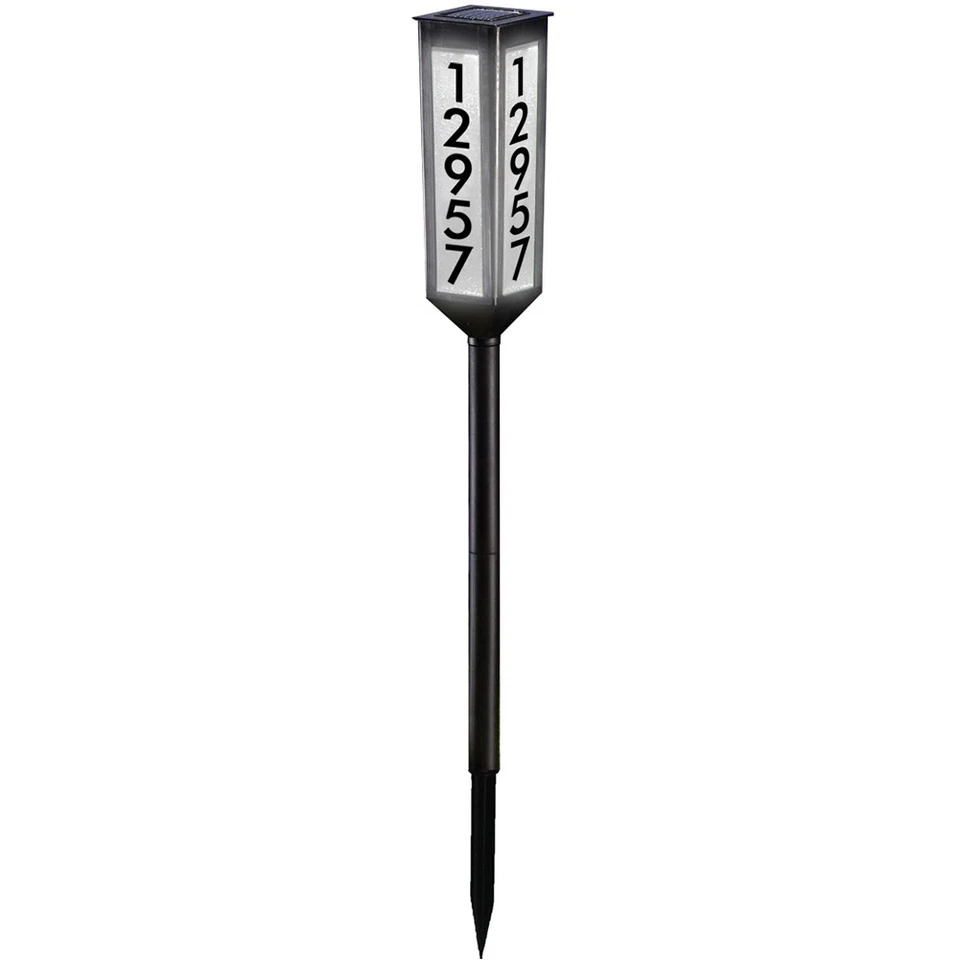 Illuminated Address Stake with Custom Height and Bright LED Display