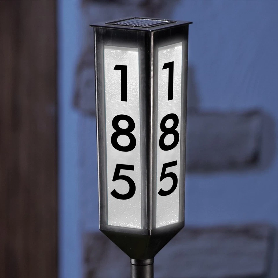 Illuminated Address Stake with Custom Height and Bright LED Display