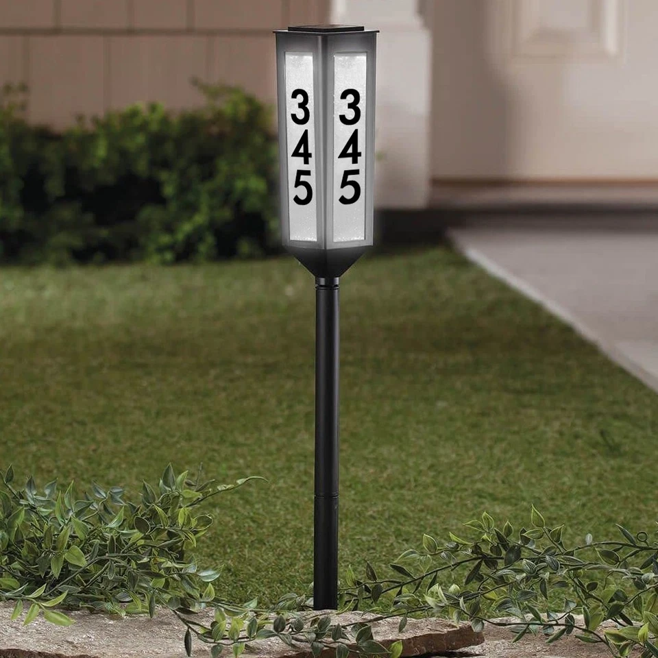 Illuminated Address Stake with Custom Height and Bright LED Display