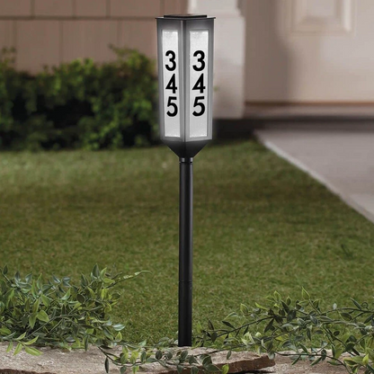 Illuminated Address Stake with Custom Height and Bright LED Display
